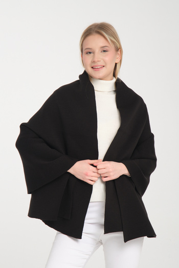 Wega Moda Plain Knitwear Knit Shoulder Shawl, Women's Stylish Comfortable Winter Shoulder Shawl, Shoulder Accessory, Puffy Scarf Shoulder Shawl