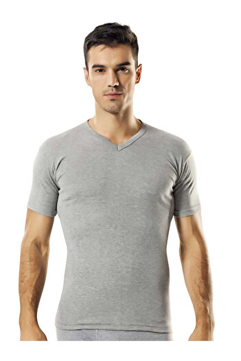 Namaldı Namaldı Rib 6-Piece V-Neck Short Sleeve Men's Undershirt