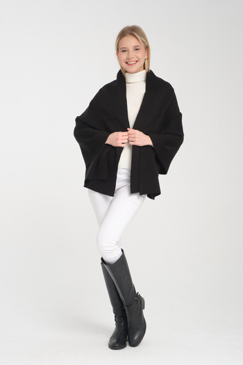 Wega Moda Plain Knitwear Knit Shoulder Shawl, Women's Stylish Comfortable Winter Shoulder Shawl, Shoulder Accessory, Puffy Scarf Shoulder Shawl