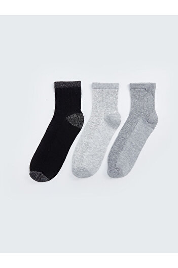 LC Waikiki Sparkling Choices from Shining Store |   Self-Patterned Women's Socks 3-Piece Set