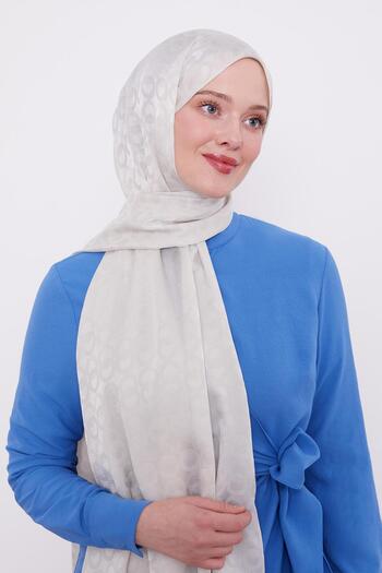 Levidor Beige Ring Pattern Jacquard Janjan Shawl