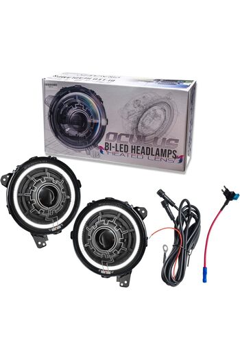 oracle Jeep Wrangler JL & Gladiator JT 18-24 Oculus Bi-LED Projector Headlights, Switchback, Heated Lens