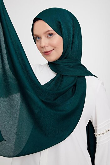 Levidor Emerald Round Pattern Jacquard Janjan Shawl