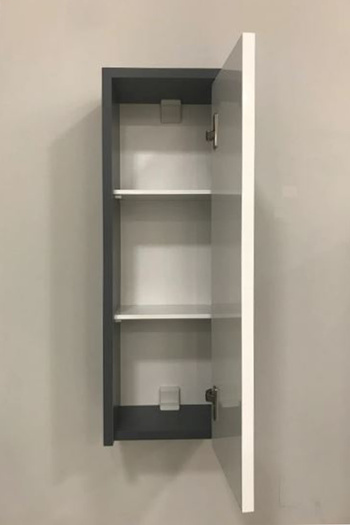 ÖZCEDEN 70*25 Cm Çok Amaçlı Dolap Kasa Antrasit Gri Mat Kapak Beyaz