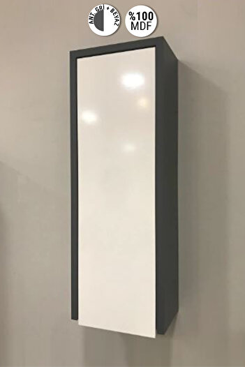 ÖZCEDEN 70*25 Cm Çok Amaçlı Dolap Kasa Antrasit Gri Mat Kapak Beyaz