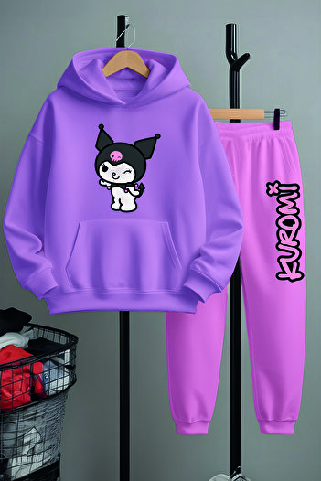 MYADA Premium Style Kuromi Printed Tracksuit Set 22189