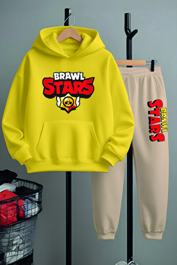 MYADA Premium Brawl Stars Printed Bottom Top Tracksuit Set 23409