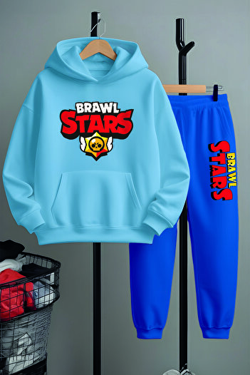 MYADA Premium Brawl Stars Printed Bottom Top Tracksuit Set 23409