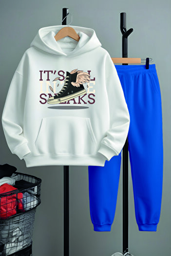 MYADA Premium Style Printed Bottom Top Tracksuit Set