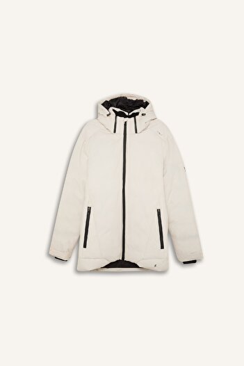 DeFacto Defactofit USB Heated Ski Coat Water Repellent Windproof Hood with Zipper Pocket C7710Ax24Wn