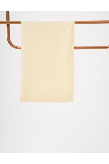 Kayra Cream Colored Geometric Patterned Cotton Shawl