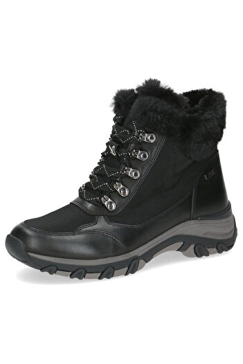 Caprice Damen Elegante Stiefelette Winterschuhe teplá gefüttert 9-26223-43 Schwarz 026 Černá Nappa Leder und