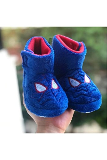 Genel Markalar Spiderman Örümcek Adam CırtCırtlı Erkek Çocuk Panduf Kaydırmaz Taban Anaokulu Kreş EvBotu