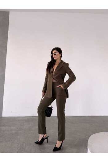 MYGİYİMİSTANBUL Blazer Jacket Trousers Set