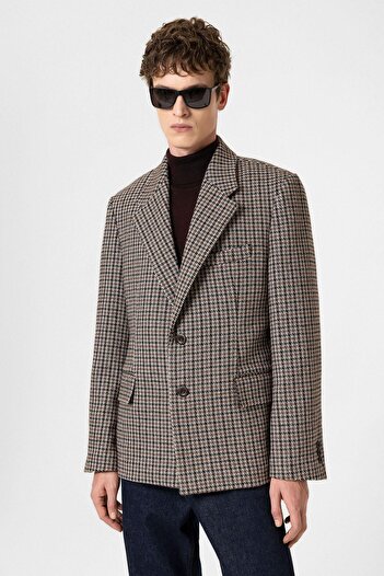 Antioch Kahve Vintage Erkek Blazer Ceket