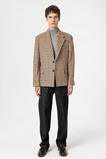 Antioch Taba Vintage Erkek Blazer Ceket Beden: M