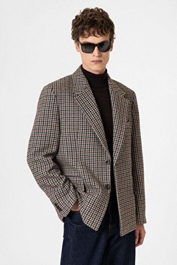 Antioch Kahve Vintage Erkek Blazer Ceket