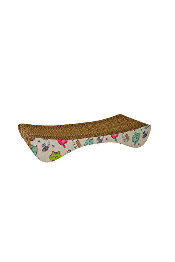 Rotipet Patterned Cat Scratcher - Small 55x10x24 Cm