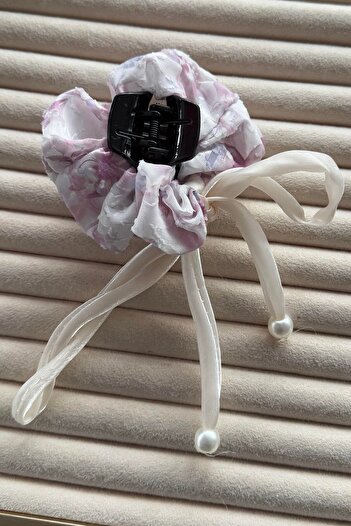 TAKIŞTIR Pink Color Pearl Detailed Latch/Bundle Buckle