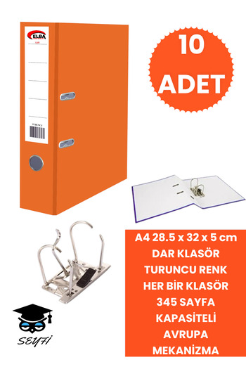 SEYFİKİRTASİYE Office Office Classer - Double Ring, European Metal Mechanism, Narrow and Wide Folder for Various Colors and Quantity