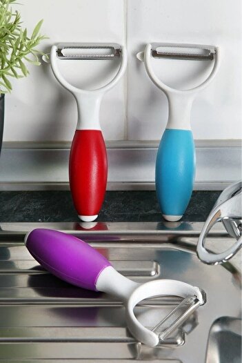 VENON 1Pc Chubby Peeler Colorful Handle Steel Laser Cut Potato Vegetable Peeler Julian Peeler