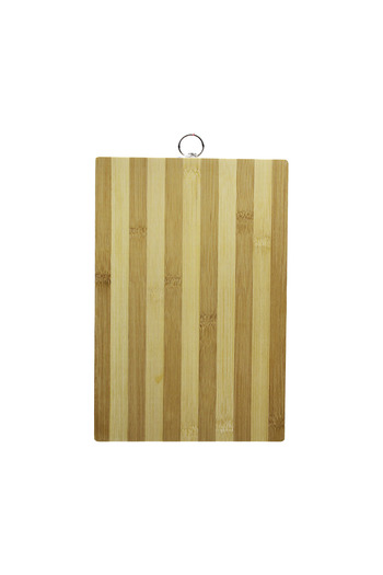 Drop Deposu Wood 20X30Cm White Striped Bamboo Cut Board with Metal Handles Go50605924820