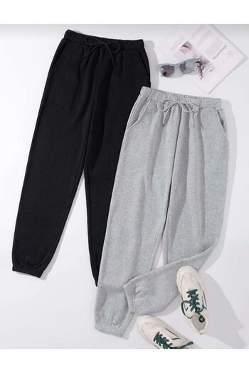 MNKSPORT (2 BUC.) SET Pantaloni de trening Pantaloni de trening cu talie înaltă pentru picior de cauciuc Sportwear Cmpany