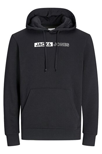 Jack & Jones ΛΟΓΟΤΥΠΟ JJECORP SWEAT HOOD PLAY NOOS 12233599   ΜΑΥΡΟ1