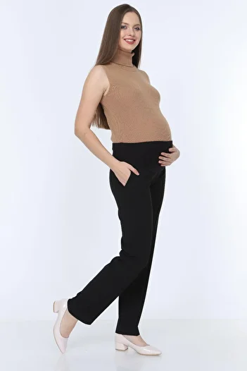 Işşıl 4349-Maternity Clothing Pipe Leg Classic Fabric Trousers