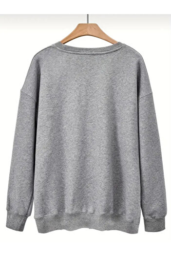 Pink Sky Carrot Toe Snowman Printed Sweatshirt