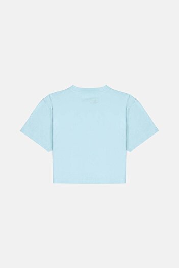 WWF Market Yengeç Lightweight Crop T-Shirt - Açık Mavi