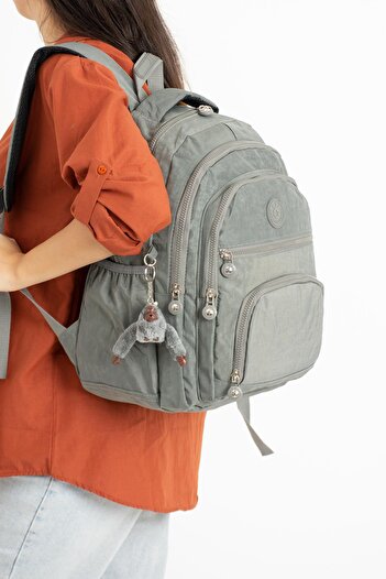 571 Collections Çanta Unisex Gray Ultra Light Medium Size Backpack - Model: 571-3C