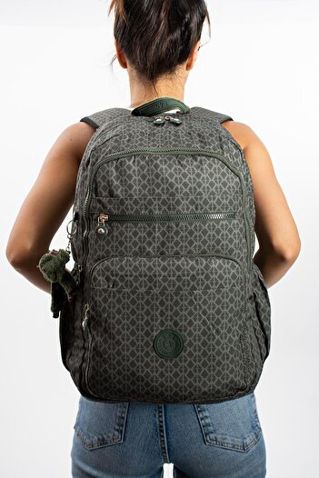 H&D COLLECTİON Ultra Light Multi-Pocket Waterproof Backpack Unisex Patterned Khaki Green (Model: 571-1B)