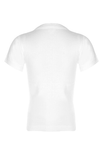 ERDEM İÇ GİYİM Erdem White Ribbed Sleeve Girls Undershirt 4000