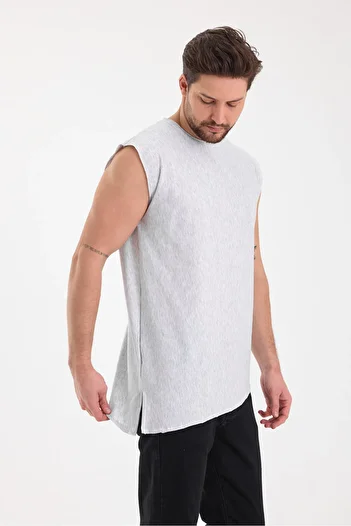 rammers Wide Neck Side Asymmetrical Filthy Cut Zero Sleeve T-Shirt