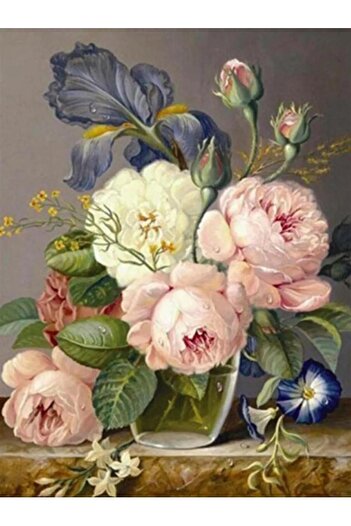 Marcel Kristal Tablo Flowers 40X50Cm-Marcel Art Diamond Mosaic Painting