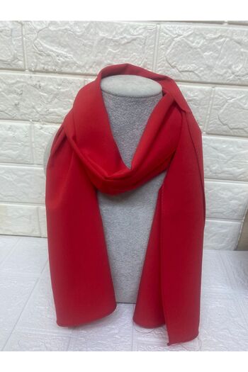 sema aksesuar 23 April Rayon Fabric Red Long Scarf - Birthday Show