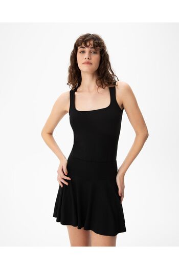 Ayma Active Ecovero™ Black Tank Top - With Self Bra Inside