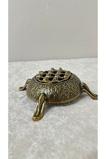 USD HOME Античен меден пепелник с решетка и крачета