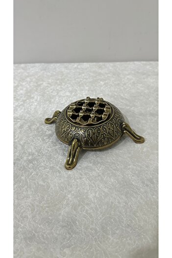 USD HOME Античен меден пепелник с решетка и крачета