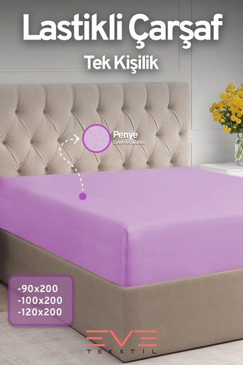 Eve Tekstil Fitted High Quality Combed Cotton Fabric Single Fitted Sheet