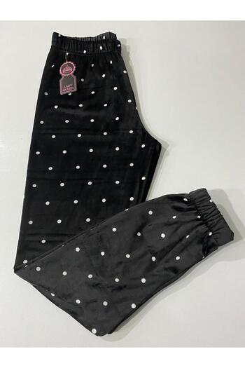 Dorelux Women's Polka Dot Velvet Soft Ankle Cuff/Elastic Pocket Pajamas Jogger Single Bottom 0258