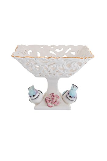 HIC Ceramic serving dish with base