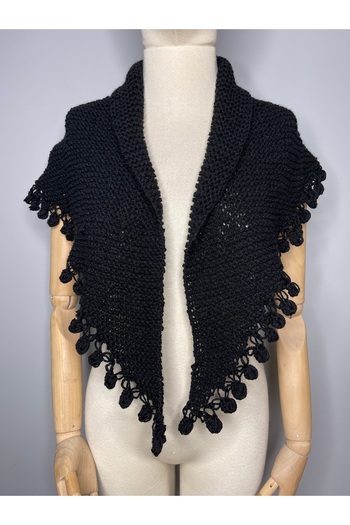 zeinapp Hand Knitted Design Knitted Shawl