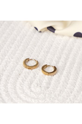 Lekka Design VIP Series Steel Women's Small Hoop Rose Earrings
