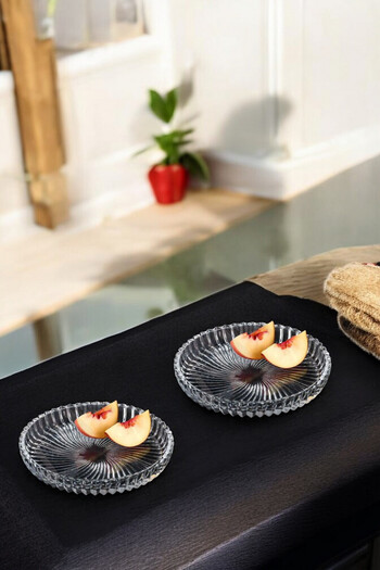 NEWNOW Santa 4-Piece Plate, Cerezlik, Dessert Plate, Presentation Plate, 13 cm