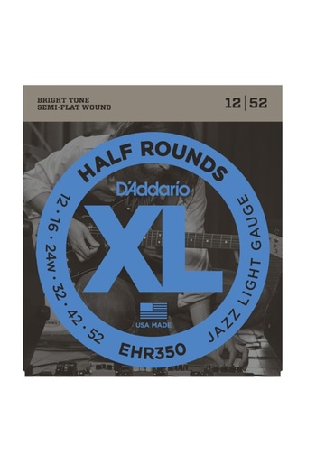 Daddario DadDario Ehr350 - Half Round Jazz Lite Electro String Set