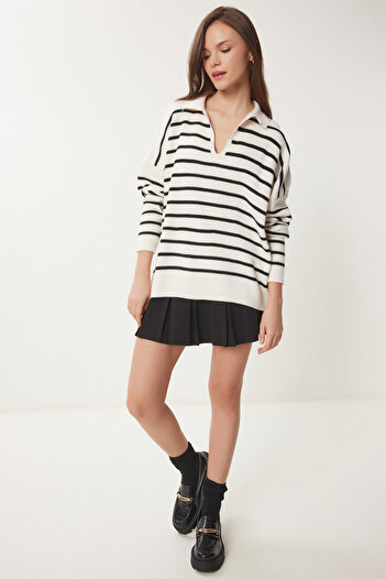 Happiness İstanbul Women's Polo Neck Knitwear Sweater US00293