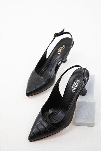 SOHO Black Krako Women's Classic Heeled Shoes 16835