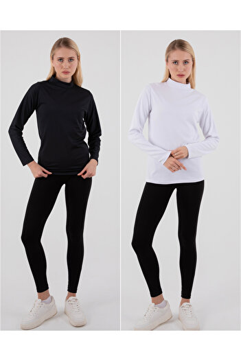 mirach 2-Pack - Women's Long Sleeve Cotton T-Shirt, Comfortable Stylish Design, Casual Combination, Stretchy Breathable